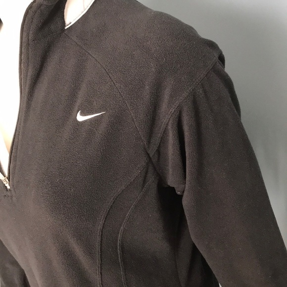 Nike Black Fleece Quarter Zip Pullover Jacket Med - Picture 5 of 7